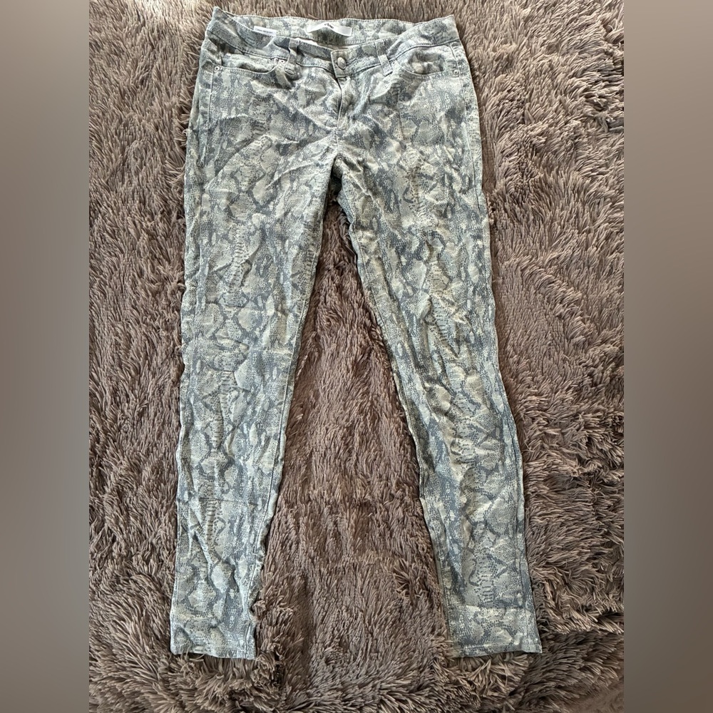 Else Gray Snake Print Skinny Jeans